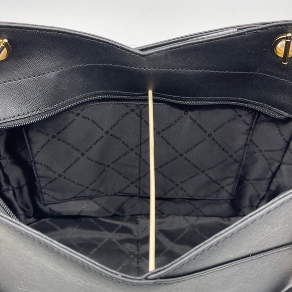 Michael Kors Large X Chain Shoulder Tote Bag
& Trifold Wallet Black - Picture 10 of 12